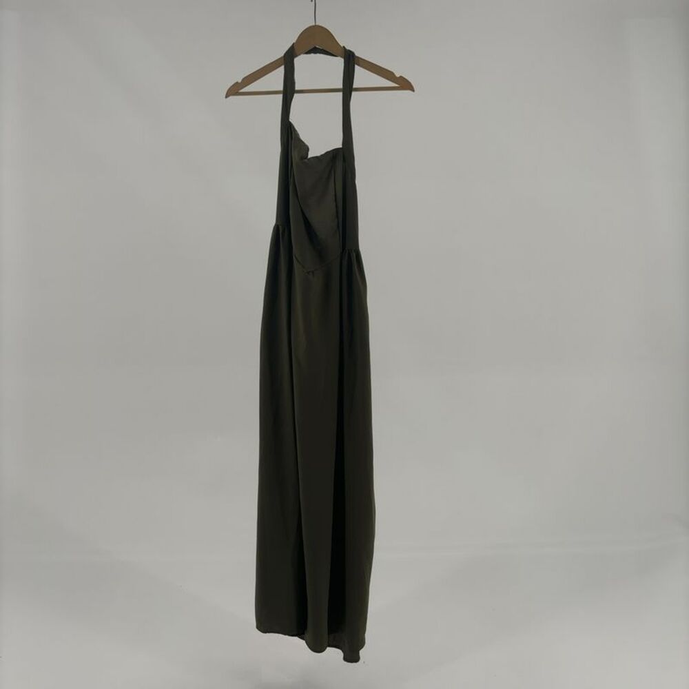 Deli. s Over The Neck Strap Green Maxi Dress